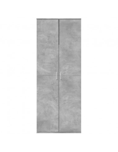 Credenza Grigio Cemento 70x35x180 cm in Legno Multistrato