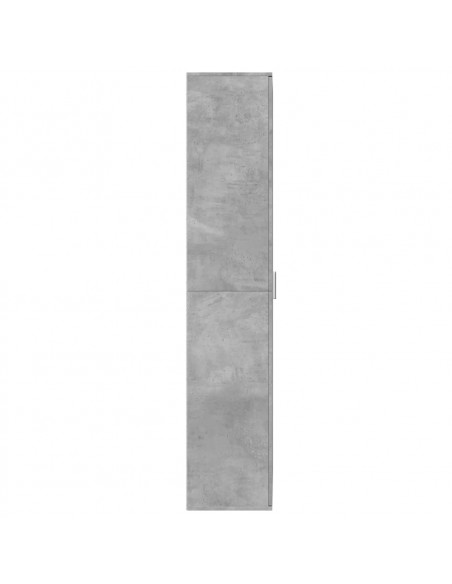 Credenza Grigio Cemento 70x35x180 cm in Legno Multistrato