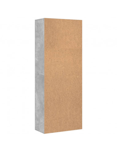 Credenza Grigio Cemento 70x35x180 cm in Legno Multistrato