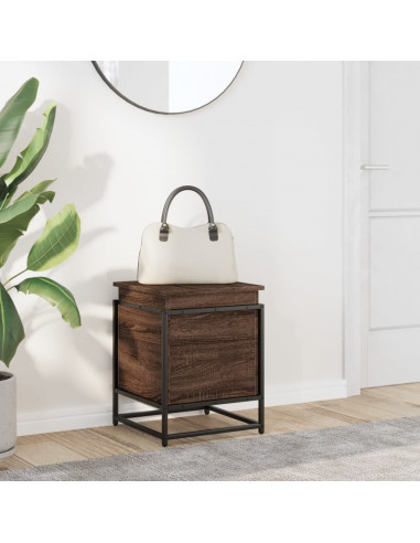 Contenitore con Coperchio Rovere Marrone 40x40x51,5 Truciolato