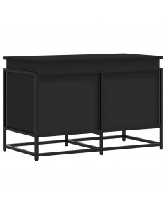 Contenitore con Coperchio Nero 80x40x51,5 cm in Truciolato 2