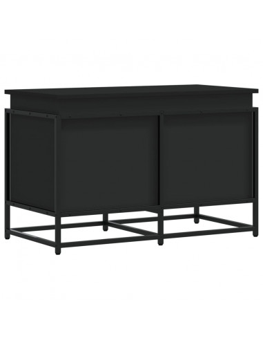 Contenitore con Coperchio Nero 80x40x51,5 cm in Truciolato