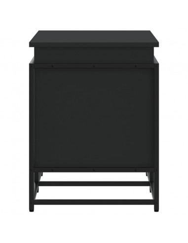 Contenitore con Coperchio Nero 80x40x51,5 cm in Truciolato