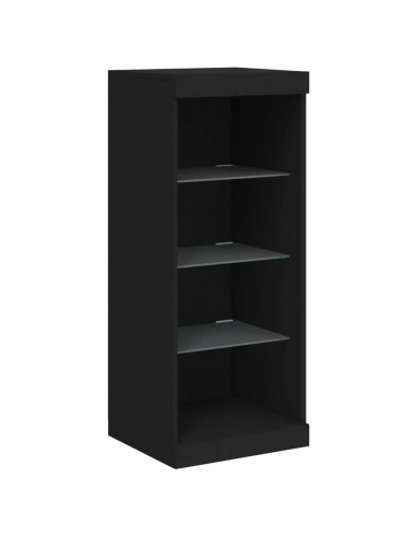 Credenza con Luci LED Nera 162x37x100 cm