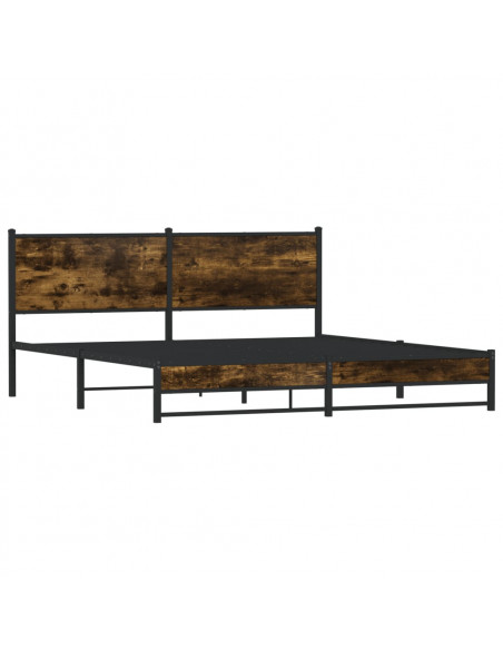 Giroletto senza Materaso in Metallo Rovere Fumo 160x200 cm