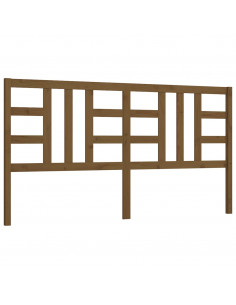 Testiera per Letto Miele 206x4x100 cm in Legno Massello di Pino 2