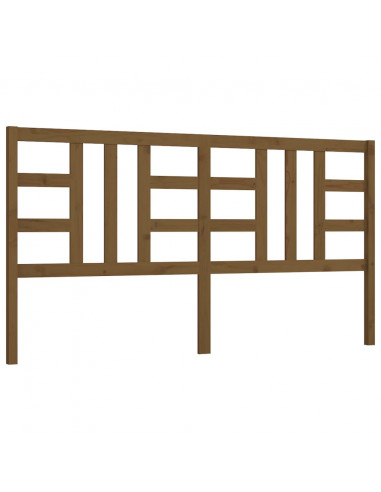 Testiera per Letto Miele 206x4x100 cm in Legno Massello di Pino