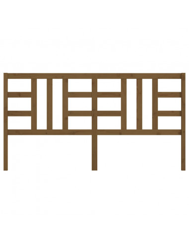 Testiera per Letto Miele 206x4x100 cm in Legno Massello di Pino