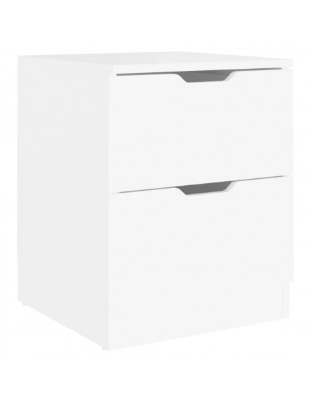 Comodino Bianco 40x40x50 cm in Legno Multistrato