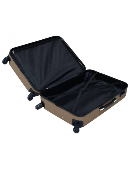 Trolley a Custodia Rigida Marrone in ABS