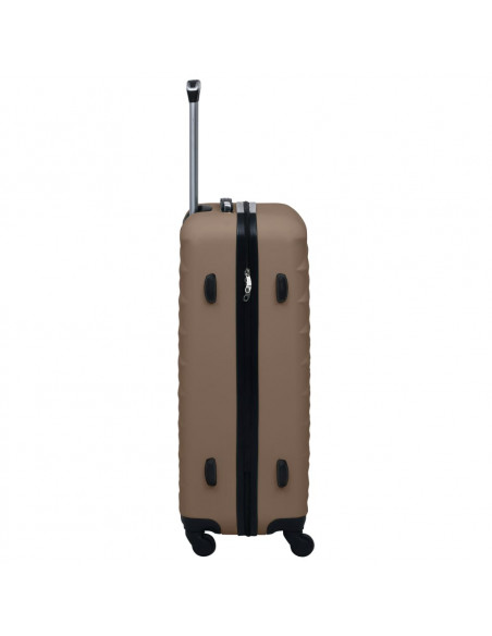 Trolley a Custodia Rigida Marrone in ABS