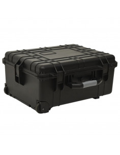 Valigetta da Volo con Ruote Nera 58x45x27 cm in PP 2