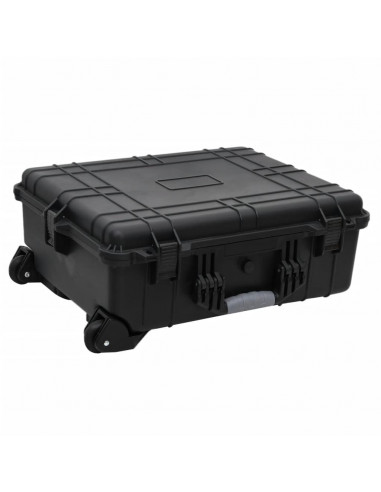 Valigetta da Volo con Ruote Nera 63x50x23 cm in PP