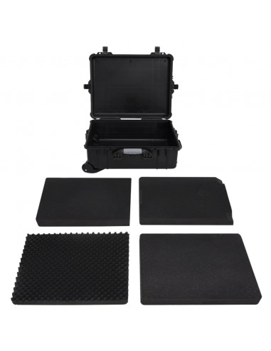 Valigetta da Volo con Ruote Nera 63x50x23 cm in PP