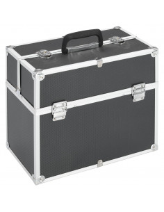 Valigia per Cosmetici 38x23x34 cm Nera in Alluminio 2