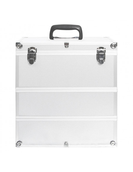 Valigia per Cosmetici 37x24x40 cm Argento in Alluminio