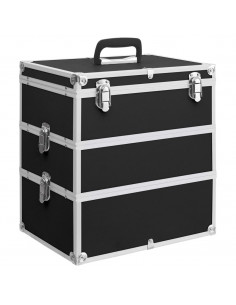 Valigia per Cosmetici 37x24x40 cm Nera in Alluminio 2