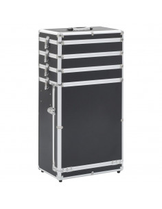 Valigia Trolley per Cosmetici in Alluminio Nero 2