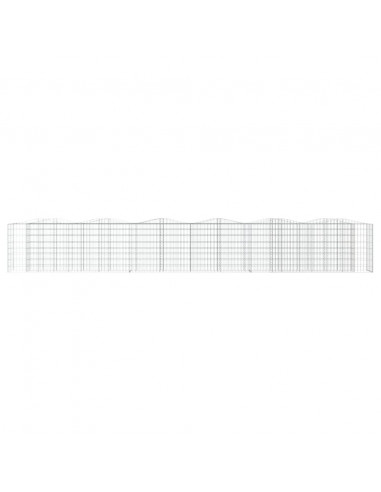 Gabbione ad Arco con Letto Rialzato 600x50x100 cm Ferro Zincato