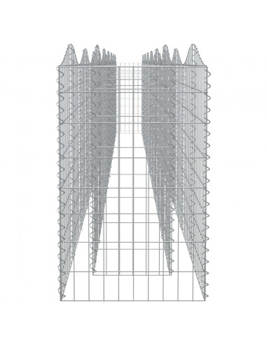 Gabbione ad Arco con Letto Rialzato 600x50x100 cm Ferro Zincato