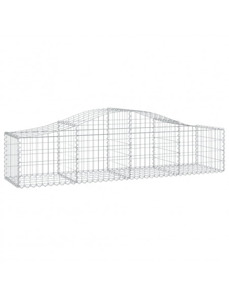 Cesti Gabbioni ad Arco 10 pz 200x50x40/60 cm Ferro Zincato