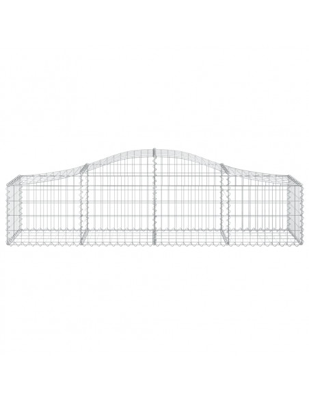 Cesti Gabbioni ad Arco 10 pz 200x50x40/60 cm Ferro Zincato