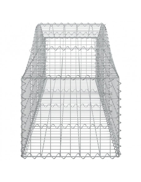 Cesti Gabbioni ad Arco 10 pz 200x50x40/60 cm Ferro Zincato