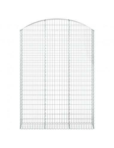 Cesto Gabbione ad Arco 150x30x200/220 cm Ferro Zincato