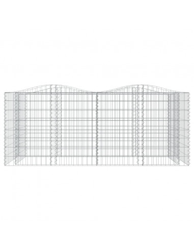 Gabbione ad Arco con Letto Rialzato 200x100x100cm Ferro Zincato