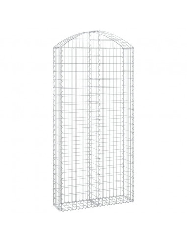 Cesto Gabbione ad Arco 100x30x200/220 cm Ferro Zincato