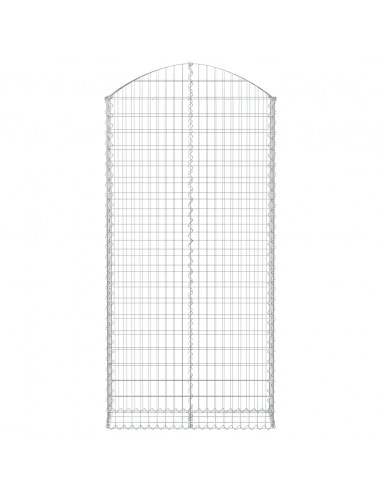 Cesto Gabbione ad Arco 100x30x200/220 cm Ferro Zincato