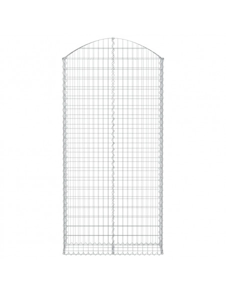 Cesto Gabbione ad Arco 100x30x200/220 cm Ferro Zincato
