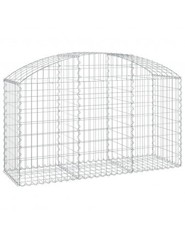 Cesto Gabbione ad Arco 150x50x80/100 cm Ferro Zincato