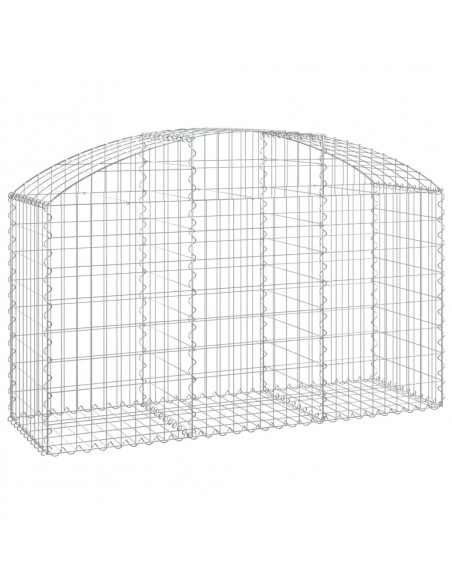 Cesto Gabbione ad Arco 150x50x80/100 cm Ferro Zincato