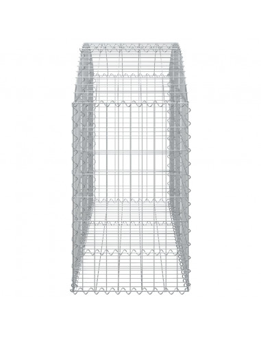 Cesto Gabbione ad Arco 150x50x80/100 cm Ferro Zincato