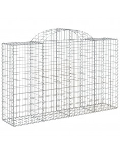 Cesto Gabbione ad Arco 200x50x120/140 cm Ferro Zincato 2