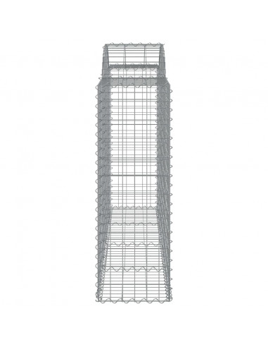 Cesto Gabbione ad Arco 200x50x120/140 cm Ferro Zincato