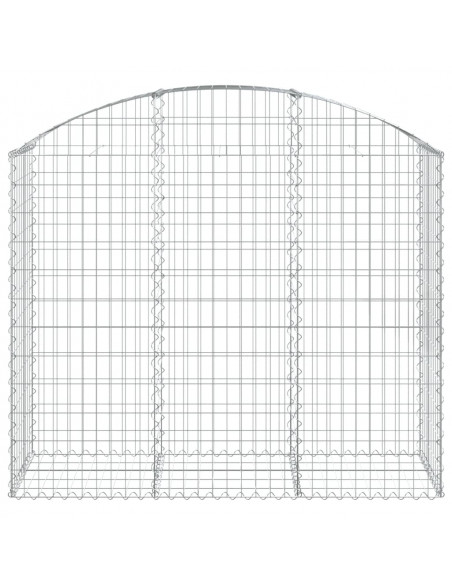 Cesto Gabbione ad Arco 150x50x120/140 cm Ferro Zincato