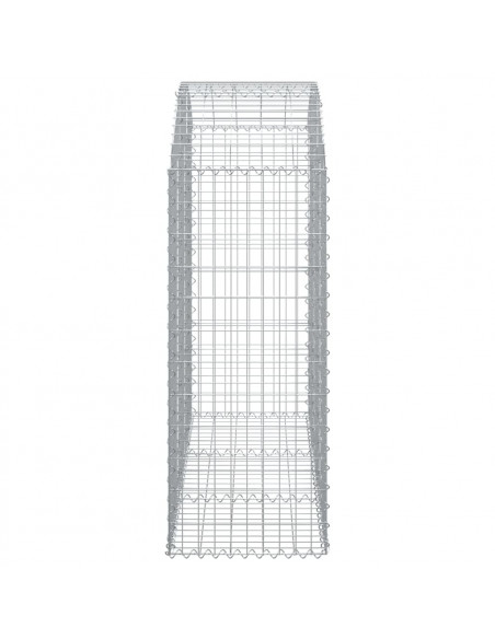 Cesto Gabbione ad Arco 150x50x120/140 cm Ferro Zincato