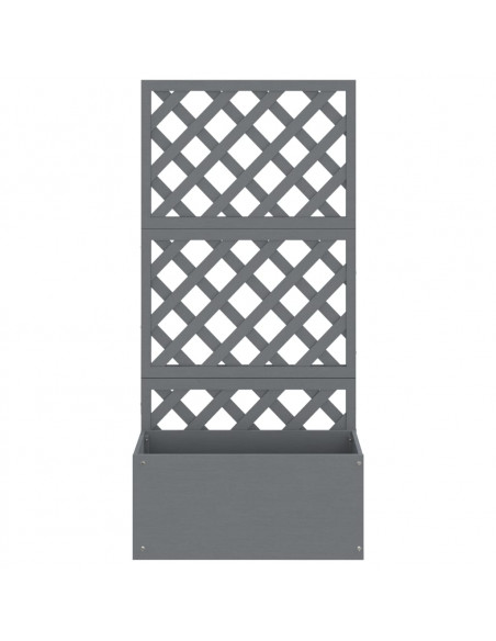 Fioriere a Traliccio 2pz Grigie 65x33x135 cm WPC