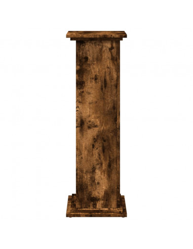 Espositore con Portaoggetti Rovere Fumo 31x30x90cm Truciolato