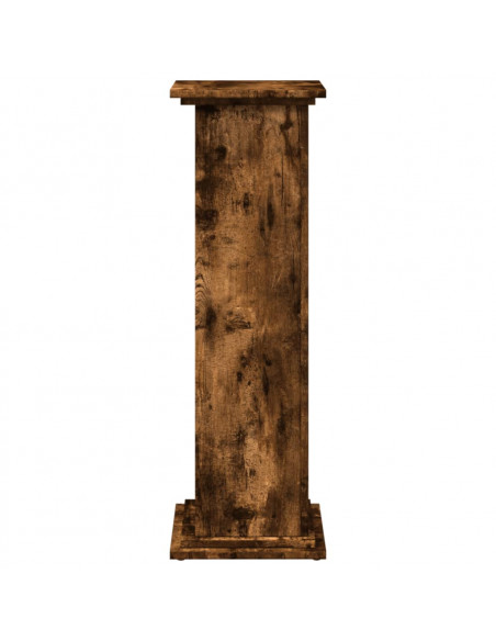 Espositore con Portaoggetti Rovere Fumo 31x30x90cm Truciolato