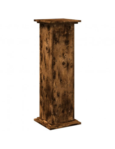 Espositore con Portaoggetti Rovere Fumo 31x30x90cm Truciolato