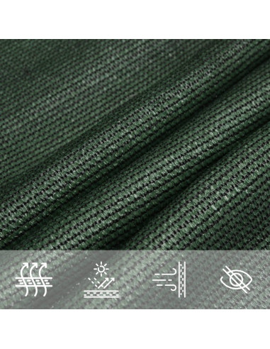 Vela Parasole 160 g/m² Verde Scuro 3,5x5 m in HDPE