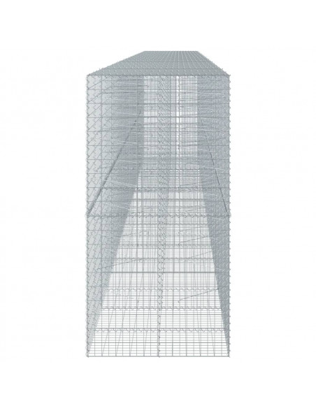 Cesto Gabbione con Copertura 950x100x200 cm in Ferro Zincato