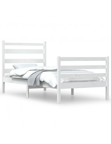 Giroletto in Legno Massello di Pino 100x200 cm Bianco