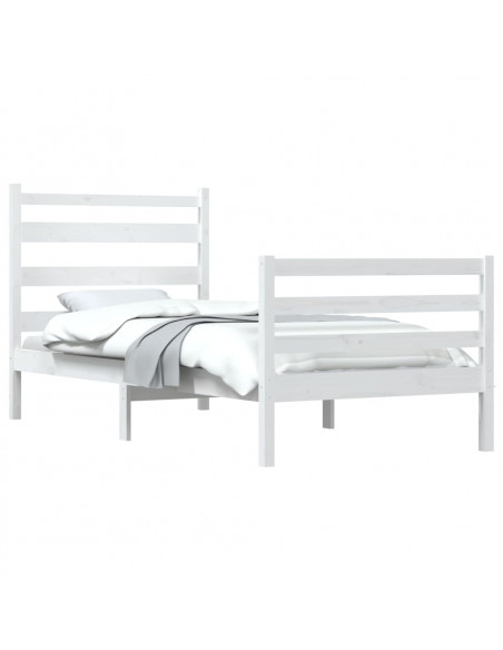 Giroletto in Legno Massello di Pino 100x200 cm Bianco
