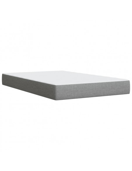 Giroletto a Molle con Materasso Grigio Chiaro 120x200cm Tessuto