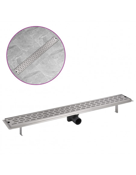 Canaletta di Drenaggio per Doccia Lineare 930x140 mm in Acciaio