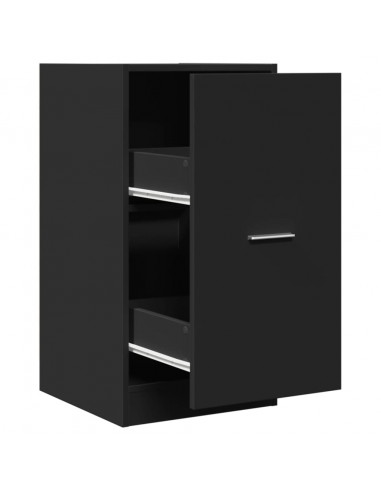 Armadietto da Farmacia Nero 40x41x77,5 cm in Truciolato